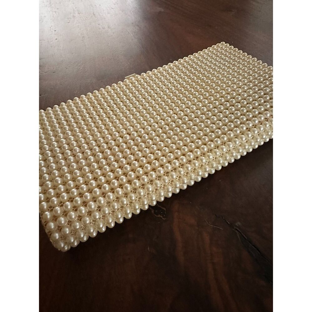 Julius Resnick Mid-Century Prom Wedding Pearl Beaded Clutch - Picture 2 of 6
